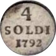 Italy 4 Soldi Maria Beatrice 1792 C# 3 4 SOLDI 1792 coin reverse Italy 4 Soldi Maria Beatrice 1792 C# 3 4 SOLDI 1792 coin reverse