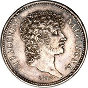 Italy 5 Lire Joachim Murat 1813 KM# 259 GIOACCHINO NAPOLEONE. 1813 coin obverse Italy 5 Lire Joachim Murat 1813 KM# 259 GIOACCHINO NAPOLEONE. 1813 coin obverse