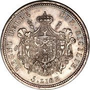 Italy 5 Lire Joachim Murat 1813 KM# 259 REGNO DELLE DUE SICILIE. 5 LIRE coin reverse Italy 5 Lire Joachim Murat 1813 KM# 259 REGNO DELLE DUE SICILIE. 5 LIRE coin reverse