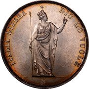 Italy 5 Lira Lombardy Venetia 1848 M C# 22.2 ITALIA LIBERA DIO LO VUOLE M coin reverse Italy 5 Lira Lombardy Venetia 1848 M C# 22.2 ITALIA LIBERA DIO LO VUOLE M coin reverse