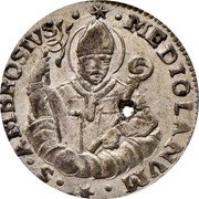Italy 5 Soldo Carlo VI 1737 KM# 135 MEDIOLANVM S AMBROSIVS coin reverse Italy 5 Soldo Carlo VI 1737 KM# 135 MEDIOLANVM S AMBROSIVS coin reverse