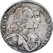 Italy 60 Grana Carlo 1747 MMR-DG KM# 148 CAR UTR SIC REX & MAR. AMAL. REG coin obverse