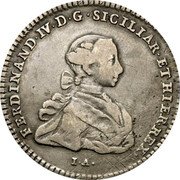 Italy 60 Grana Ferdinando IV 1760 IA//CC-R KM# 168 FERDINAND IV D G SICILIAR ET HIER REX coin obverse