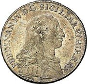 Italy 60 Grana Ferdinando IV 1792 P//M-AP KM# 211 FERDINAN IV D G SICILIAR ET HIE REX P coin obverse Italy 60 Grana Ferdinando IV 1792 P//M-AP KM# 211 FERDINAN IV D G SICILIAR ET HIE REX P coin obverse