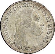 Italy 60 Grana Ferdinando IV 1798 P//M-AP KM# 219 FERDINAN IV D G SICILIAR ET HIE REX coin obverse Italy 60 Grana Ferdinando IV 1798 P//M-AP KM# 219 FERDINAN IV D G SICILIAR ET HIE REX coin obverse