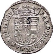 Italy 7 Soldo Ferdinando Gonzaga 1614 KM# 58 FERD D G DVX MAN VI ET M F IV coin obverse Italy 7 Soldo Ferdinando Gonzaga 1614 KM# 58 FERD D G DVX MAN VI ET M F IV coin obverse