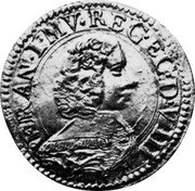 Italy 8 Scudo D'oro Francesco I d'Este. Modena 1631 FR# 777 FRAN I M V REG EC D V III coin obverse Italy 8 Scudo D'oro Francesco I d'Este. Modena 1631 FR# 777 FRAN I M V REG EC D V III coin obverse