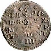 Italy 8 Soldo Ferdinando Gonzaga ND KM# 19 8 FERDIN D G DVX MANT VI ET MONT F IIII coin obverse Italy 8 Soldo Ferdinando Gonzaga ND KM# 19 8 FERDIN D G DVX MANT VI ET MONT F IIII coin obverse