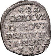 Italy 8 Soldo Carlo II Gonzaga ND KM# 170 8 CAROLVS D G DVX MANT VIIII E MONT F VII coin obverse Italy 8 Soldo Carlo II Gonzaga ND KM# 170 8 CAROLVS D G DVX MANT VIIII E MONT F VII coin obverse