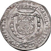 Italy 80 Soldo Carlo II Gonzaga ND KM# 178 CAROLVS II D G DVX MANT ET M F FIDES coin obverse Italy 80 Soldo Carlo II Gonzaga ND KM# 178 CAROLVS II D G DVX MANT ET M F FIDES coin obverse