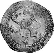 Italy 80 Soldo (Tallero) Massa di Lunigiano 1617 KM# 19 FORTITVDO MEA DOMINVS SOLD 80 coin reverse