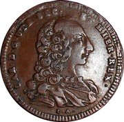 Italy 9 Cavalli Carlo. Naples 1756 IA//MM KM# 166 CAR D G UTR SIC ET HIER REX coin obverse Italy 9 Cavalli Carlo. Naples 1756 IA//MM KM# 166 CAR D G UTR SIC ET HIER REX coin obverse