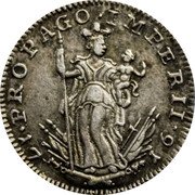 Italy Carlino Carlo VI 1716 IM-GBA KM# 136 PROPAGO IMPERII 17 16 coin reverse Italy Carlino Carlo VI 1716 IM-GBA KM# 136 PROPAGO IMPERII 17 16 coin reverse