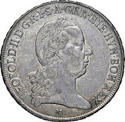 Italy Crocione Leopold II. Milan 1791 M KM# 236 LEOPOLD II D G R I S A GER HIE HVN BOH REX M coin obverse Italy Crocione Leopold II. Milan 1791 M KM# 236 LEOPOLD II D G R I S A GER HIE HVN BOH REX M coin obverse
