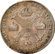 Italy Crocione Franz II 1793 M KM# 239 ARCH AVST DVX BVRG LOTH BRAB COM FLAN 1793 coin reverse Italy Crocione Franz II 1793 M KM# 239 ARCH AVST DVX BVRG LOTH BRAB COM FLAN 1793 coin reverse
