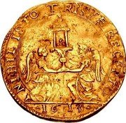 Italy Doppia Ferdinando I 1613 KM# 52 NIHIL ISTO TRISTE RECEPTO coin reverse Italy Doppia Ferdinando I 1613 KM# 52 NIHIL ISTO TRISTE RECEPTO coin reverse
