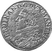 Italy Doppia Ferdinando I Gonzaga ND KM# 38 FERDINAN D G DVX MANT VI coin obverse Italy Doppia Ferdinando I Gonzaga ND KM# 38 FERDINAN D G DVX MANT VI coin obverse