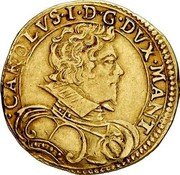 Italy Doppia Carlo I ND KM# 118 CAROLVS I D G DVX MANT coin obverse Italy Doppia Carlo I ND KM# 118 CAROLVS I D G DVX MANT coin obverse