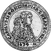 Italy Ducato Carlo II 1674 AH KM# 98 CAROLVS II D G HISPANIAR ET NEAP ET C REX 1674 coin obverse Italy Ducato Carlo II 1674 AH KM# 98 CAROLVS II D G HISPANIAR ET NEAP ET C REX 1674 coin obverse