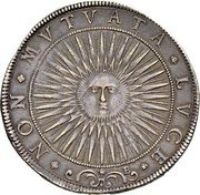 Italy Ducatone Ferdinando Gonzaga 1615 MDCXV KM# 50 NON MVTVATA LVCE B coin reverse Italy Ducatone Ferdinando Gonzaga 1615 MDCXV KM# 50 NON MVTVATA LVCE B coin reverse