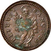 Italy Duetto Lucca Coinage 1754 KM# 40 SANCTUS PETRUS coin reverse Italy Duetto Lucca Coinage 1754 KM# 40 SANCTUS PETRUS coin reverse