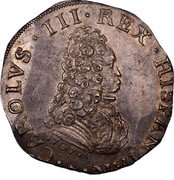Italy Filippo Carlo III 1707 KM# 121 CAROLVS III REX HISPANIAR 1707 coin obverse Italy Filippo Carlo III 1707 KM# 121 CAROLVS III REX HISPANIAR 1707 coin obverse