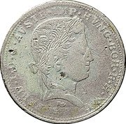 Italy Fiorino Ferdinando I 1848 GM KM# 281 FERD I D G AVSTR IMP HVNG BOH R H N V coin obverse Italy Fiorino Ferdinando I 1848 GM KM# 281 FERD I D G AVSTR IMP HVNG BOH R H N V coin obverse