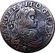Italy Grano (Carlo II) KM# 102 CAROLVS II D G REX AC A 78 coin obverse Italy Grano (Carlo II) KM# 102 CAROLVS II D G REX AC A 78 coin obverse