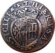 Italy Grano (Carlo II) KM# 102 SICILIÆ ET HIERVSA coin reverse Italy Grano (Carlo II) KM# 102 SICILIÆ ET HIERVSA coin reverse