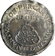 Italy Lira Ferdinando Carlo Gonzaga 1689 KM# 231 MANTVÆ MON FER CAR VIL GVAS EC 1639 FIDES coin reverse Italy Lira Ferdinando Carlo Gonzaga 1689 KM# 231 MANTVÆ MON FER CAR VIL GVAS EC 1639 FIDES coin reverse