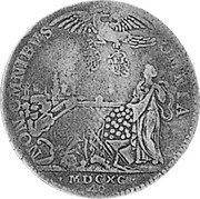 Italy Lira Ferdinando Carlo Gonzaga 1690 MDCXC KM# 232 NON OMNIBVS OMNIA DE COR FIDES MDCXC coin reverse Italy Lira Ferdinando Carlo Gonzaga 1690 MDCXC KM# 232 NON OMNIBVS OMNIA DE COR FIDES MDCXC coin reverse