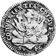 Italy Lira Ferdinando Carlo Gonzaga 1701 KM# 236 CONVENIENTIA CVIQVE S 40 coin reverse Italy Lira Ferdinando Carlo Gonzaga 1701 KM# 236 CONVENIENTIA CVIQVE S 40 coin reverse