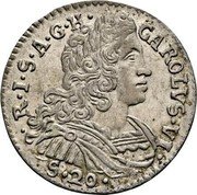 Italy Lira (20 Soldi) Carlo VI 1734 KM# 246 CAROLVS VI R I S A G H S 20 coin obverse Italy Lira (20 Soldi) Carlo VI 1734 KM# 246 CAROLVS VI R I S A G H S 20 coin obverse
