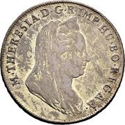 Italy Lira Maria Theresa 1780 Issue of this type dated 1778 is considered to be a trial strike. KM# 202 M THERESIA D G R IMP HU BO REG A A coin obverse Italy Lira Maria Theresa 1780 Issue of this type dated 1778 is considered to be a trial strike. KM# 202 M THERESIA D G R IMP HU BO REG A A coin obverse