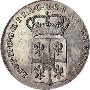 Italy Lira Leopold II. Manuta 1791 KM# 272 LEOP II D G R I S A G H B R A A D M E MAN(T) coin obverse Italy Lira Leopold II. Manuta 1791 KM# 272 LEOP II D G R I S A G H B R A A D M E MAN(T) coin obverse