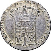 Italy Lira (20 Soldi) Francesco II. Manuta 1796 KM# 274 FRANC II D G R I S A G H B R A A D M E MANT coin obverse Italy Lira (20 Soldi) Francesco II. Manuta 1796 KM# 274 FRANC II D G R I S A G H B R A A D M E MANT coin obverse