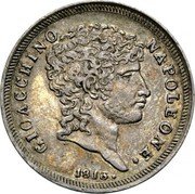 Italy Lira Joachim Murat 1813 KM# 257 GIOAGGHINO NAPOLEON 1813 coin obverse Italy Lira Joachim Murat 1813 KM# 257 GIOAGGHINO NAPOLEON 1813 coin obverse