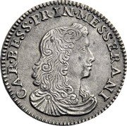 Italy Lira Carlo Besso 1690 KM# 54 CAR BESS PRIN MESSARANI coin obverse