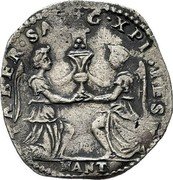 Italy Parpagliola Carlo II Gonzaga ND KM# 155 TABER SAN G XPI IESV MANT(VA) coin obverse Italy Parpagliola Carlo II Gonzaga ND KM# 155 TABER SAN G XPI IESV MANT(VA) coin obverse