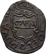 Italy Pubblica (3 Tornesi) Neapolitan Republic 1648 GA/C KM# 88 HEN DE LOR DVX REI N SPQN coin obverse Italy Pubblica (3 Tornesi) Neapolitan Republic 1648 GA/C KM# 88 HEN DE LOR DVX REI N SPQN coin obverse