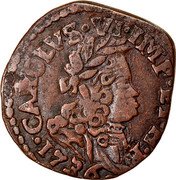 Italy Quattrino Carlo VI 1736 KM# 144 1736 CAROLVS VI IMP ET H R coin obverse