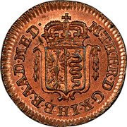 Italy Quattrino Maria Theresa 1777 KM# 182 M THER D G R I H B R A A D MED coin obverse Italy Quattrino Maria Theresa 1777 KM# 182 M THER D G R I H B R A A D MED coin obverse