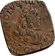 Italy Quattrino Carlo III 1707 KM# 113 CAROLVS III REX HISP coin obverse Italy Quattrino Carlo III 1707 KM# 113 CAROLVS III REX HISP coin obverse