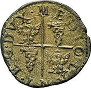 Italy Quattrino (Filippo III) KM# 1 MEDIOLANI E C DVX coin reverse Italy Quattrino (Filippo III) KM# 1 MEDIOLANI E C DVX coin reverse