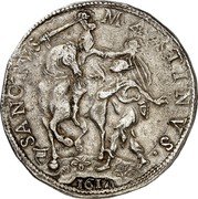 Italy Scudo Lucca Coinage 1617 KM# 17 SANCTVS MARTINVS 1616 coin reverse Italy Scudo Lucca Coinage 1617 KM# 17 SANCTVS MARTINVS 1616 coin reverse