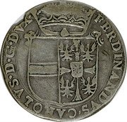Italy Scudo Ferdinando Carlo Gonzaga 1678 KM# 225 FERDINANDVS CAROLVS D G DVX coin obverse Italy Scudo Ferdinando Carlo Gonzaga 1678 KM# 225 FERDINANDVS CAROLVS D G DVX coin obverse