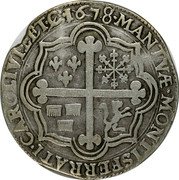 Italy Scudo Ferdinando Carlo Gonzaga 1678 KM# 225 MANTVÆ MONTISFERRATI CAROLI VIL ET C 1678 coin reverse Italy Scudo Ferdinando Carlo Gonzaga 1678 KM# 225 MANTVÆ MONTISFERRATI CAROLI VIL ET C 1678 coin reverse