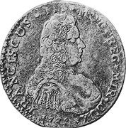 Italy Scudo Francesco III 1739 C# 12.1 FRANCISCUS III MUT REG MIR DUX 1739 coin obverse Italy Scudo Francesco III 1739 C# 12.1 FRANCISCUS III MUT REG MIR DUX 1739 coin obverse