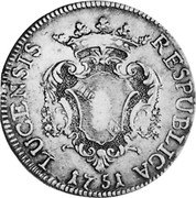 Italy Scudo Lucca Coinage 1751 KM# 60 LUCENSIS RESPUBLICA 1754 coin obverse
