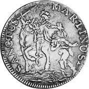 Italy Scudo Lucca Coinage 1751 KM# 60 SANCTUS MARTINUS coin reverse